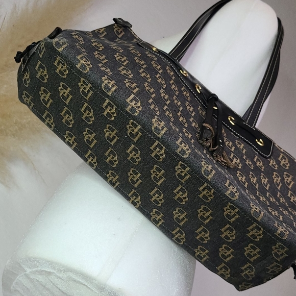 Vintage Dooney & Bourke monogram bag black purse - Picture 9 of 16